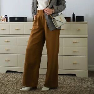 Shein large petite brown dress pant. Work pant. Wide leg. 25” inseam